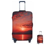 MXZERFKGLA Luggage Cover Elastic Anti-Scratch Suitcase Protector Washable Luggage Sleeve Fiery red Sunset Suitcase Cover Protector Fit 65-95 CM Suitcases Travel Accessories XL