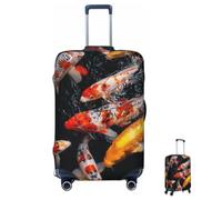 MXZERFKGLA Luggage Cover Elastic Anti-Scratch Suitcase Protector Washable Luggage Sleeve Japan Fancy Koi Carp Fishes Suitcase Cover Protector Fit 65-95 CM Suitcases Travel Accessories XL