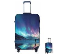 MXZERFKGLA Luggage Cover Elastic Anti-Scratch Suitcase Protector Washable Luggage Sleeve Northern Lights Suitcase Cover Protector Fit 65-95 CM Suitcases Travel Accessories M