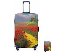 MXZERFKGLA Luggage Cover Elastic Anti-Scratch Suitcase Protector Washable Luggage Sleeve Poppies Field Yellow Brick Road Suitcase Cover Protector Fit 65-95 CM Suitcases Travel Accessories L