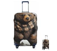 MXZERFKGLA Luggage Cover Elastic Anti-Scratch Suitcase Protector Washable Luggage Sleeve Rustic Lodge Bear Suitcase Cover Protector Fit 65-95 CM Suitcases Travel Accessories L