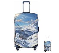 MXZERFKGLA Luggage Cover Elastic Anti-Scratch Suitcase Protector Washable Luggage Sleeve Ski Lift at Sunshine Suitcase Cover Protector Fit 65-95 CM Suitcases Travel Accessories S