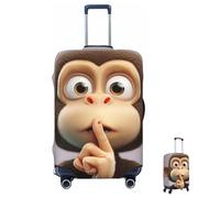 MXZERFKGLA Luggage Cover Elastic Anti-Scratch Suitcase Protector Washable Luggage Sleeve The Silent Monkey Suitcase Cover Protector Fit 65-95 CM Suitcases Travel Accessories S