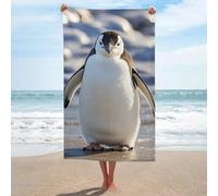 MXZERFKGLA Oversized Beach Towel 130x80cm Sand Free Quick Dry Absorbent Bath Towels Microfiber Thin Lightweight Pool Towels Cute Penguin Beach Towel for Travel Vacation Essentials Adult Gift
