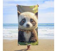 MXZERFKGLA Oversized Beach Towel 160x80cm Sand Free Quick Dry Absorbent Bath Towels Microfiber Thin Lightweight Pool Towels Foolish Cute Animal Beach Towel for Travel Vacation Essentials Adult Gift