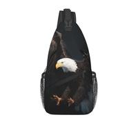 MXZERFKGLA Sling Backpack Cross Chest Bag 3D Bald Eagle Sling Bag Crossbody Bags for Women Men Travel Daypack