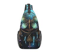 MXZERFKGLA Sling Backpack Cross Chest Bag Dream Catcher Dragonfly Sling Bag Crossbody Bags for Women Men Travel Daypack