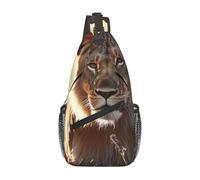 MXZERFKGLA Sling Backpack Cross Chest Bag Female Lion Sling Bag Crossbody Bags for Women Men Travel Daypack
