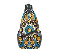 MXZERFKGLA Sling Backpack Cross Chest Bag Moroccan Color Pattern Sling Bag Crossbody Bags for Women Men Travel Daypack