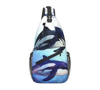 MXZERFKGLA Sling Backpack Cross Chest Bag Orca Killer Whale Sling Bag Crossbody Bags for Women Men Travel Daypack
