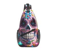 MXZERFKGLA Sling Backpack Cross Chest Bag Sugar Skulls Sling Bag Crossbody Bags for Women Men Travel Daypack