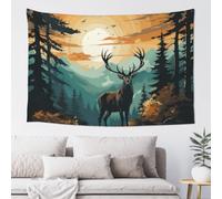 MXZERFKGLA Tapestry Wide Wall Hanging Tapestries Lightweight Art Wall Blanket Elk Artwork Tapestry Vintage Mural Home Decor Aesthetic Tapestries for Bedroom Dorm Living Room 60x40 Inch