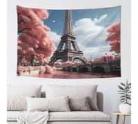 MXZERFKGLA Tapestry Wide Wall Hanging Tapestries Lightweight Art Wall Blanket Paris Tower Tapestry Vintage Mural Home Decor Aesthetic Tapestries for Bedroom Dorm Living Room 60x40 Inch