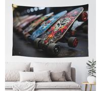 MXZERFKGLA Tapestry Wide Wall Hanging Tapestries Lightweight Art Wall Blanket Skate boards Tapestry Vintage Mural Home Decor Aesthetic Tapestries for Bedroom Dorm Living Room 60x40 Inch