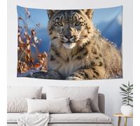 MXZERFKGLA Tapestry Wide Wall Hanging Tapestries Lightweight Art Wall Blanket Snow Leopard Tapestry Vintage Mural Home Decor Aesthetic Tapestries for Bedroom Dorm Living Room 60x40 Inch