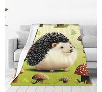 MXZERFKGLA Throw Blanket for Couch Thick Soft Fleece Blankets Warm Cozy Air Conditioning Quilt All Seasons Hedgehog Blanket Lightweight Flannel Fuzzy Blankets for Bed Couch Living Room Sofa 80"x60"