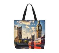 MXZERFKGLA Tote Bag for Women Reusable Grocery Bags big ben Tote Bag Shopping Bags with Inner Pocket