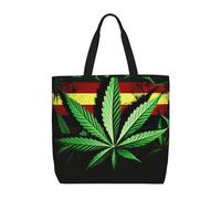 MXZERFKGLA Tote Bag for Women Reusable Grocery Bags Weed striped Tote Bag Shopping Bags with Inner Pocket