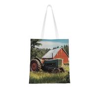 MXZERFKGLA Tote Bag Reusable Shopping Bags Company Farm Tractor Tote Bag Grocery Bags Casual Shoulder Handbag