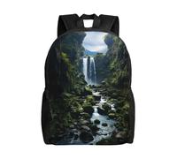 MXZERFKGLA Travel Backpack for Women Men Lightweight 17 inch Laptop Bag Waterfall cliff Backpack Casual Daypack