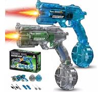 MXZWOC 2Pcs Electric Water Gun,Rechargeable Water Pistol With Realistic Muzzle Flash,Stronger Shooter Water Pistol Automatic High Pressure Powerful Water Gun,Long Range Water Gun Pistol Toy for Summer