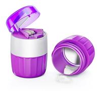 MXZWOC 3-in-1 Pill Crusher and Pill Cutter, Pill Crusher Fine Powder, Pill Grinder with Storage Compartment for Tablets, Pill Cutter Splitter for Small,Tiny Pills,Elderly and Pets (Purple)