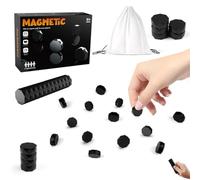 MXZWOC New Magnetic Chess Game Set with 20 Stones & Rope - Portable Multiplayer Magnet Board Game, Fun Strategy Puzzle for Kids & Adults, Family Party Travel Cluster Game, for All Ages