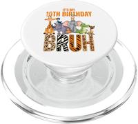 My 10th Birthday Bruh 10 Year Old Zookeeper Animal Zoo Squad PopSockets PopGrip for MagSafe