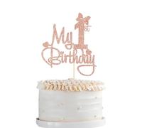 My 1st Birthday Cake Topper Baby First Birthday Glitter Cake Topper Decorations for Happy 1st Party Baby Shower Supplies