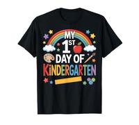 My 1st Day of Kindergarten Art Ruler Rainbow Students T-Shirt