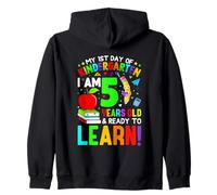 My 1st Day Of Kindergarten I Am 5 Years Old & Ready To Learn Zip Hoodie