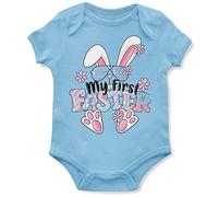 My 1st Easter Bunny Babygrow Funny First Easter Sunday Baby Boys Girls Vest, 6-12 Months, Light Blue