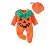 My 1st Halloween Outfit Girl Infant Baby Boys Girls Pumpkin JackOLantern Orange Long Sleeve Outfi Outfits 4 Months