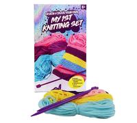 My 1st Knitting Set, Design and Create Your Own, is Ideal for Beginners and Children, Kit Includes Instructions, Coloured Wool, and Needles (1 Pack)