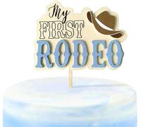 My 1st Rodeo Cake Topper, First Birthday Cake topper,Western Little Cowboy Cowgirl Theme Birthday Party Cake Decorations
