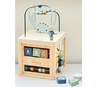 My 1St Years Boys Personalised Wooden Dinosaur Activity Cube - Blue Mix, Blue Mix