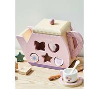 My 1St Years Girls Personalised Teapot Wooden Shape Sorter - Pink Mix, Pink Mix