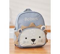 My 1St Years Kids Personalised Lion Medium Backpack - Grey, Grey