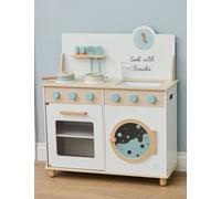 My 1St Years Kids Personalised White Wooden Kitchen & Washing Machine Toy, White