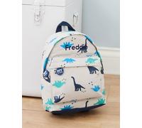 My 1St Years male Personalised Grey Dinosaur Mini Backpack - Grey Mix, Grey Mix