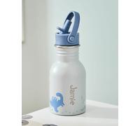 My 1St Years male Personalised Grey Dinosaur Water Bottle, Grey