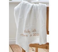 My 1st Years Personalised Born in 2025 Blanket Ivory