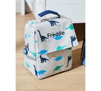 My 1st Years Personalised Grey Dinosaur Print Lunch Bag Grey