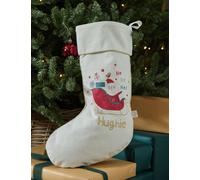 My 1st Years Personalised Santa Sleigh Cream Stocking Cream