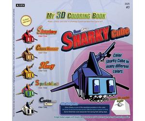 My 3d Coloring Book: Great Shiro Sharky Cube Edition: Color the 3d Apex Sea Predator in 3 point perspective