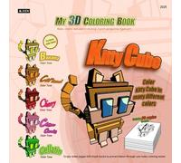 My 3d Coloring Book: Kitty Cube Edition: Color a 3d figure in 3 point perspective