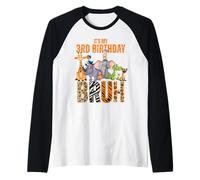 My 3rd Birthday Bruh 3 Year Old Zookeeper Animal Zoo Squad Raglan Baseball Tee