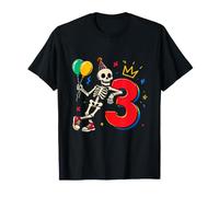 My 3rd Birthday Skeleton Halloween 3 Year Old Bday Boy Girl T-Shirt