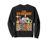 My 4th Birthday Bruh 4 Year Old Zookeeper Animal Zoo Squad Sweatshirt