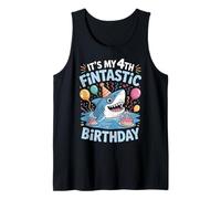 My 4th Fintastic Shark Birthday Party 4 Years Old Shark Tank Top